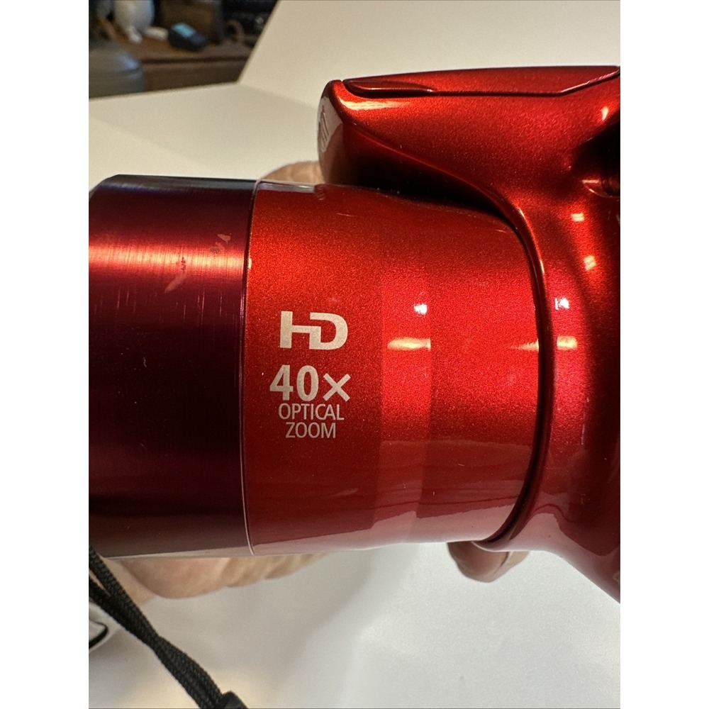 Canon PowerShot SX410 IS 20.0MP Digital Camera Red 40x Zoom Tested With Battery - Picture 5 of 16